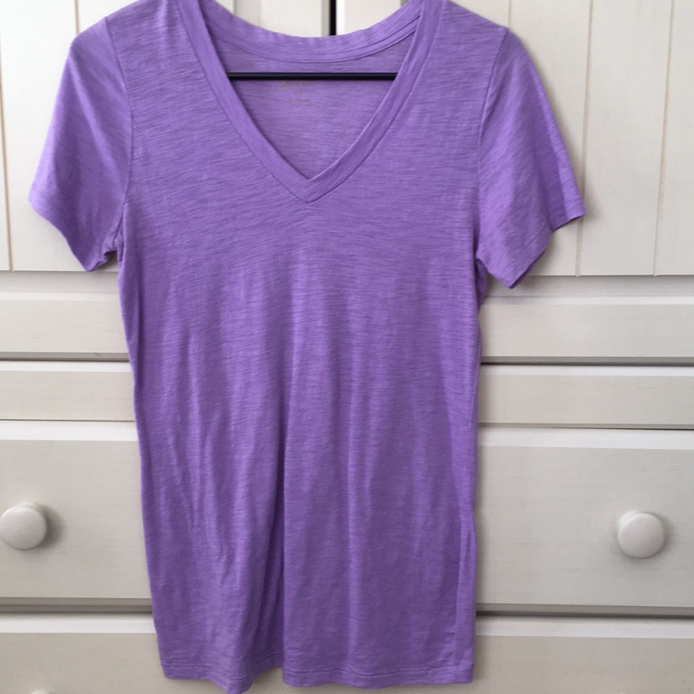 Purple v neck t shirt